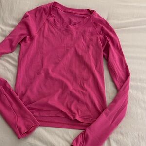 Women's Pink Lululemon long Sleeve Top